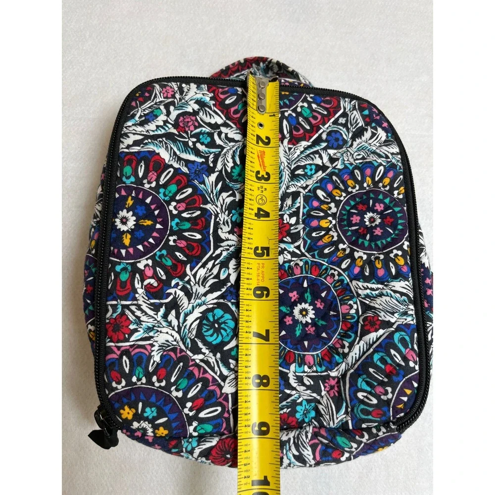 Vera Bradley Boho Quilted Floral Lunch Bag Kaleidoscope Medallion Pattern
